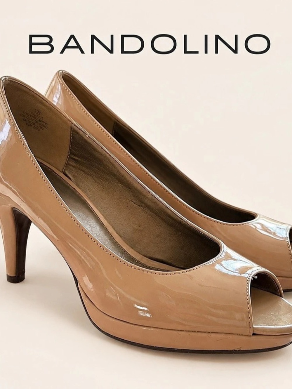 Bandolino Rainaa Peep Toe Platform Pump Brown